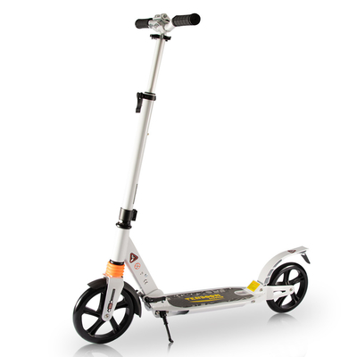 Foot 20cm Two Wheel Kick Scooter White 100KGS Out Door Ride