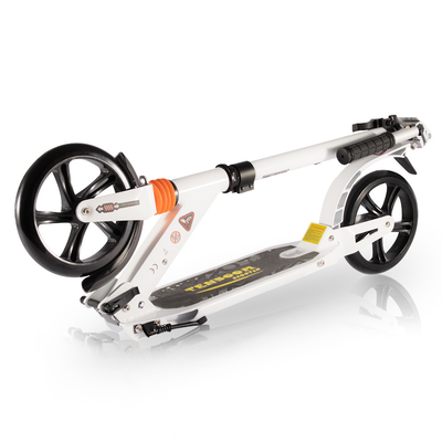 Foot 20cm Two Wheel Kick Scooter White 100KGS Out Door Ride