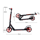 Alloy 100KGS Height Adjustable Disc Brake Scooters EN 100KGS Pro Freestyle Scooter