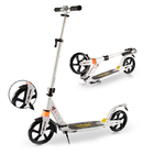 220lbs 900mm White Adult Kick Scooters Foot Wheel Scooter