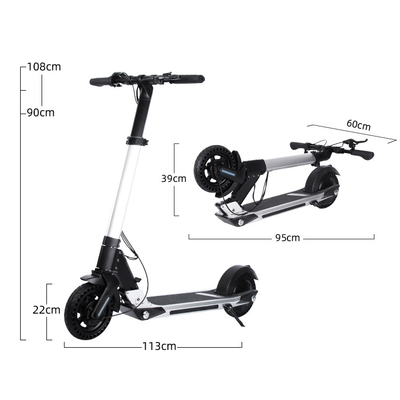 Long Range Battery 18.6 MPH Light Up Electric Scooter 10ah Portable Kick Scooter