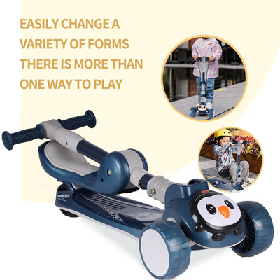 ODM Adjustable Folding Kids Three Wheel Kick Scooter With Seat