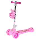 Stainless Steel Girls Three Wheel Kick Scooter Quick Folding With Anti Skid Pad