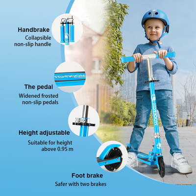 Folding Kids Aluminum Alloy Scooter Balancing Pu Wheel Kick Scooters