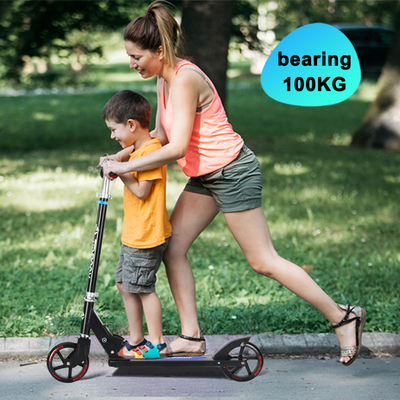 Flashing Foldable Two Wheel Kick Scooter PU Kids Toys Birthday Gift