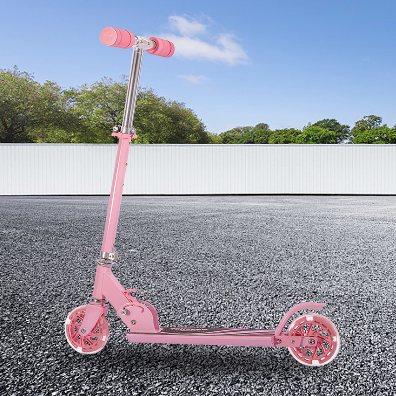 Pink 74.93cm Kick Scooter With Disc Brake CE Kids Skateboard With Handle
