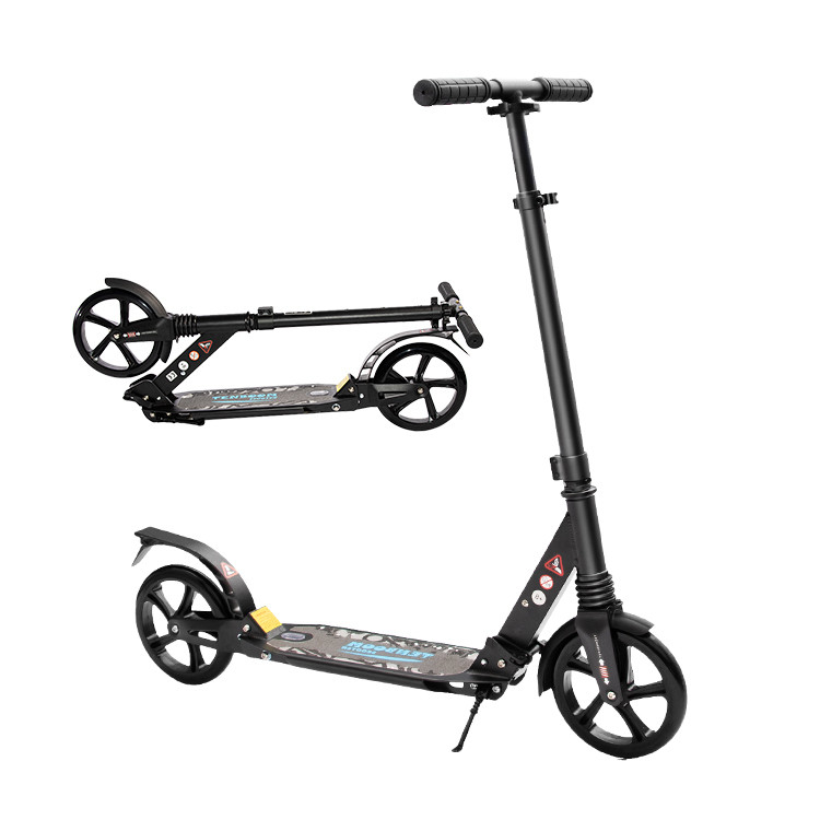 Black 100KGS Folding Kick Scooters 900mm Foldable Kick Scooter