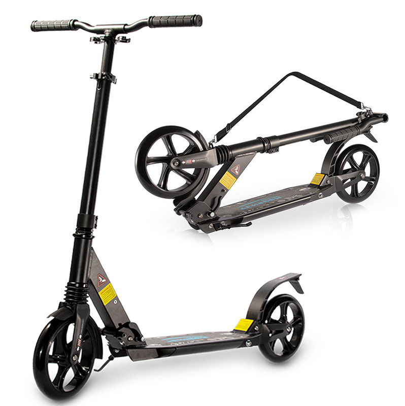 Folding Aluminum Pedal Kick Scooter 220Ibs Load For Adult